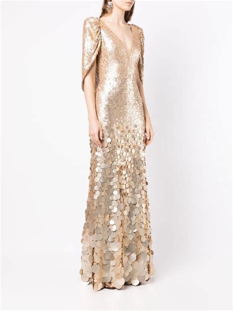 Jenny Packham Mae Sequin Embellished Gown Farfetch