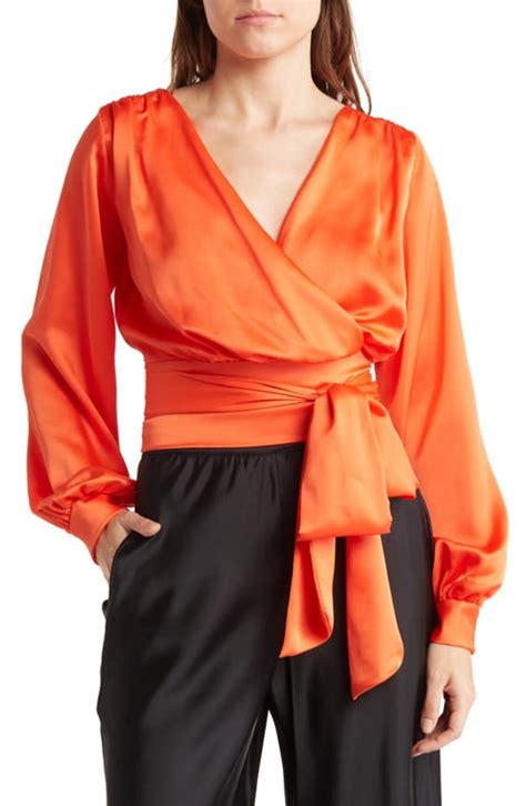 Womens Orange Long Sleeve Shirts Nordstrom Rack