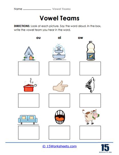 Vowel Teams Worksheets 15
