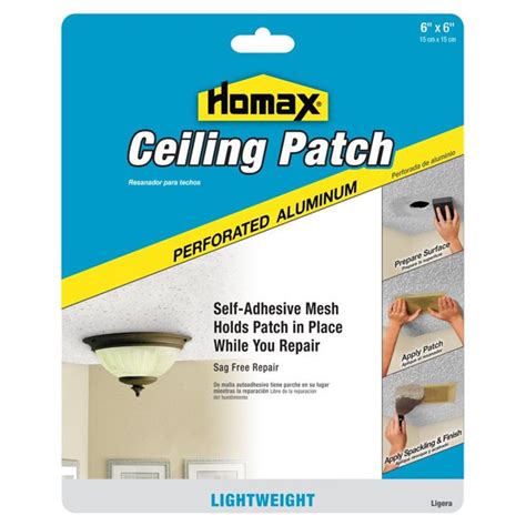 This popcorn ceiling texture provides greater spray control, less chip bounce, more coverage and blends with more ceiling materials than other manufacturer: Homax Ceiling Patch Perforated Aluminum 6 X 6, Self ...