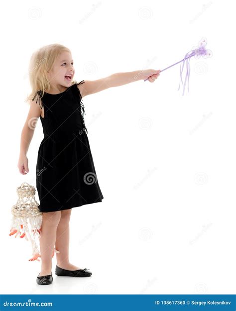 A Little Girl With A Magic Wand Stock Photo Image Of Expression