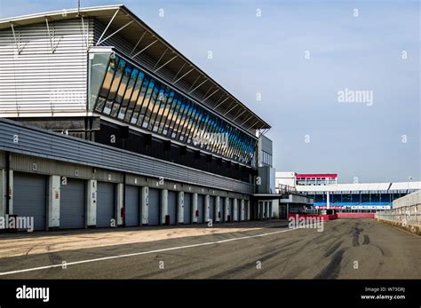 The Deserted Original Pit Lane And Garages At Silverstone Race Track