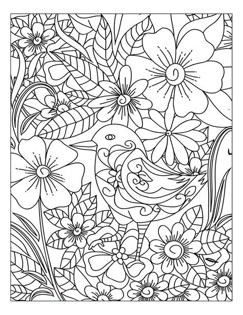 Floral Coloring Pages For Adults Best Coloring Pages For