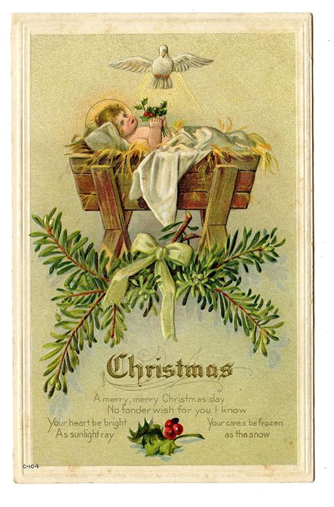 Free Vintage Merry Christmas Clip Art