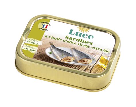 Sardines Lhuile Dolive Extra Vierge Bio Luce