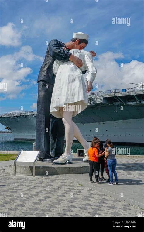 Kissing Sailor Statue Port Of San Diego Also Known As Unconditional