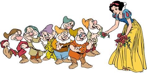 snow white seven dwarfs clip art