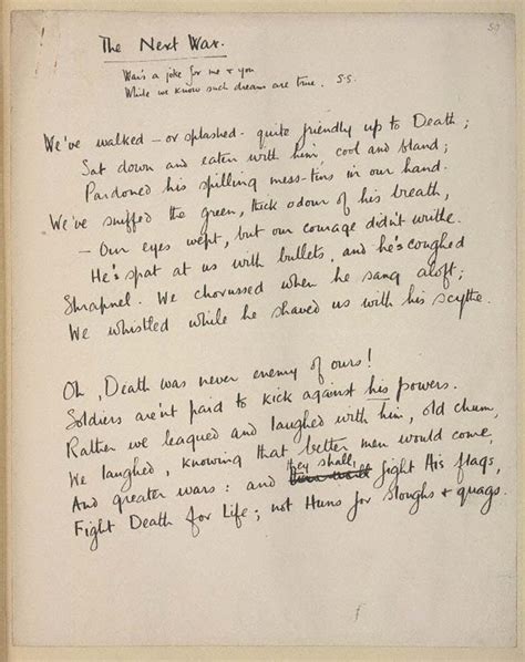 The Next War First World War Poetry Digital Archive