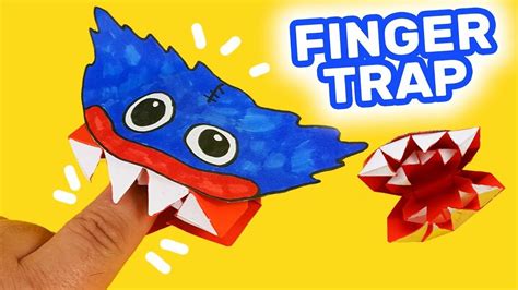 HUGGY WUGGY Origami FINGER TRAP How To Make A Paper Antistress Toy Turbo Fun Crafts