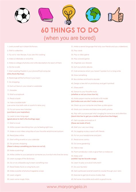 60 Things To Do When You Are Bored Free Download What To Do When Bored Things To Do