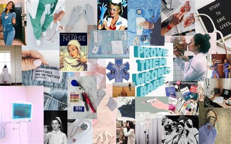 Nurse Aesthetic Computer Collage Wallpaper Nursing Wallpaper Pink Wallpaper Backgrounds