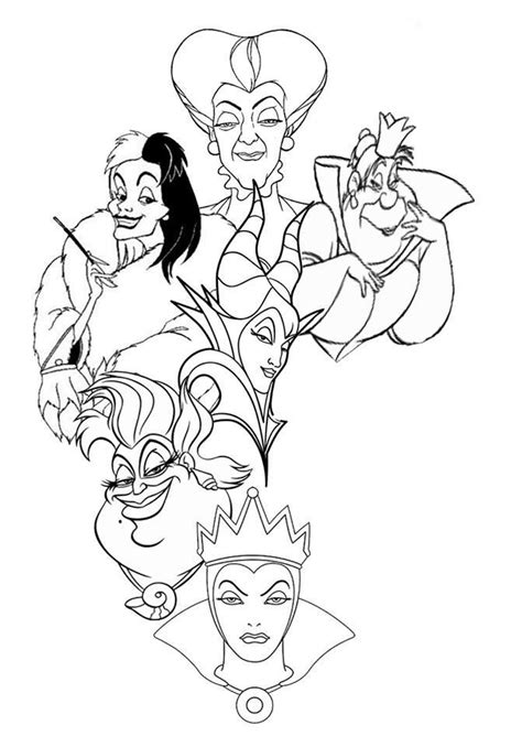 Disney villains characters coloring pages disney villains coloring pages educative printable. Disney Villainesses #disneyvillains Disney Villainesses ...