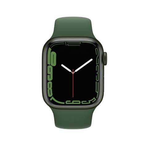 Apple Watch Series 7 Gps Green Aluminium Case With Clover Sport Band