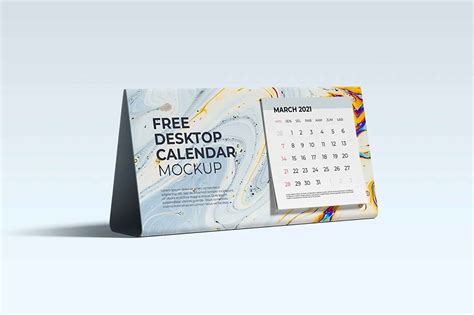 Free Desktop Calendar Mockup Psd