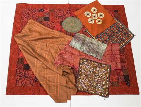 southeast-asian-textiles-embroidery,-8-pcs