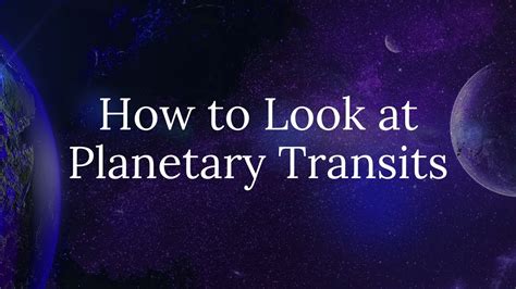 How To Look At Planetary Transits Youtube