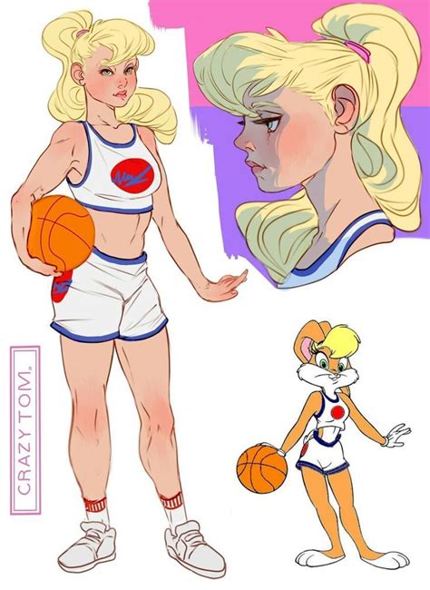 A Drawing Of A Woman With Blonde Hair Holding A Basketball In One Hand