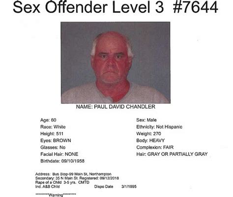 northampton police announce new level 3 sex offender in city