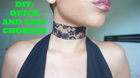 Quick And Easy Diy Chokers Youtube