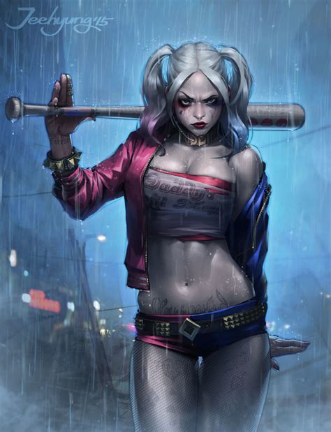 Jee Hyung Lee Harley Quinn Dc Comics Dccu Suicide Squad Absurdres Highres Girl Baseball
