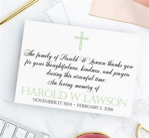 Funeral Thank You Notes Christian Thank You Cards Condolence Etsy
