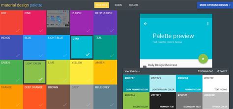 The Best List Of Material Design Color Palettes Tools And Resources