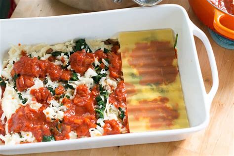 Healthier Spinach Lasagna Recipe With Mushrooms