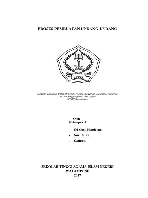 Ada beberapa bentuk interaksi sosial disosiatif yaitu : Makalah Proses Pembuatan Uu