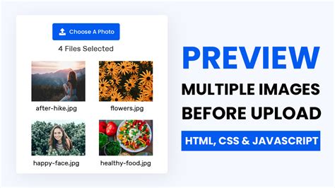 Preview Multiple Images Before Upload Using Javascript Coding Artist