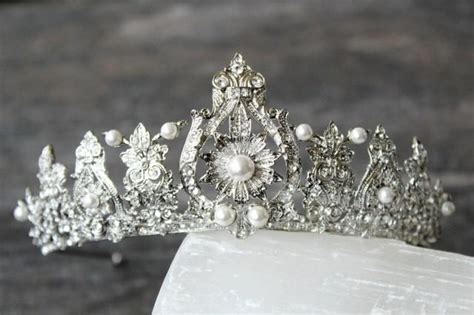 Bridal Tiara Art Deco Tiara Swarovski Crystal Tiara Silver Bridal