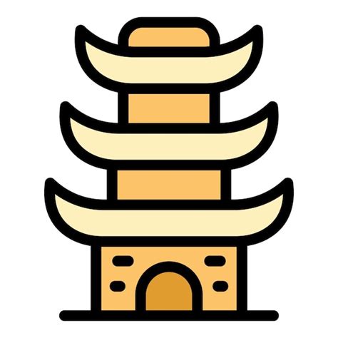 Premium Vector City Pagoda Icon Outline Vector Chinese House Japan