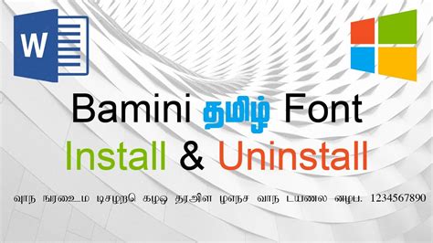 How To Install Bamini Tamil Font In Windows 10 Bdamoving