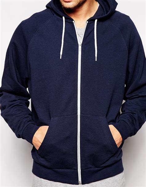 Great savings free delivery / collection on many items. ASOS Oversized Zip Up Hoodie in Navy (Blue) for Men - Lyst