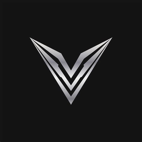 Letter V Logo Luxury Metal Logo Design Concept Template