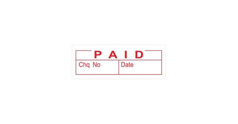 Paid Date Stock Stamp 4911100 38x14mm Rubber Stamps Online Singapore