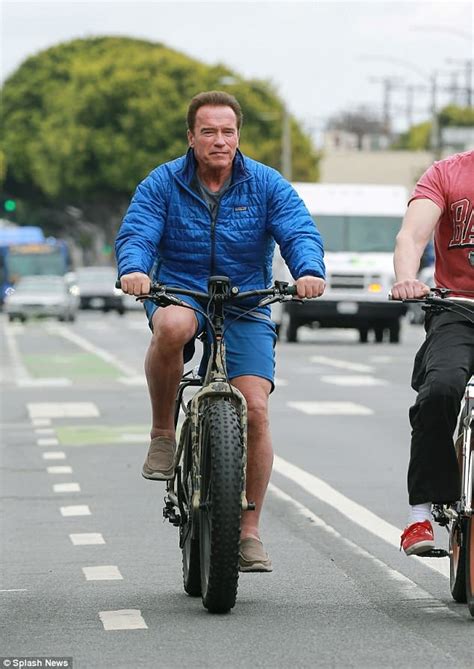 Arnold Schwarzenegger Looks Happy To Be Riding A Bike In La Daily