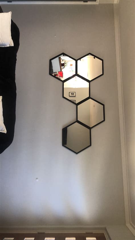 Hexagonal Mirrors Hexagon Mirror Wall Decor Mirror Tiles Diy Mirror