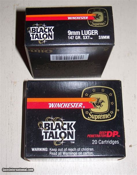 Black Talon 9mm Luger Ammo