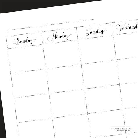 Blank Calendar Template Printable Calendar Calendar Template Blank