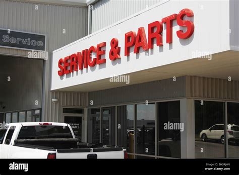 Car Dealership Service And Parts Department Sign Stock Photo Alamy