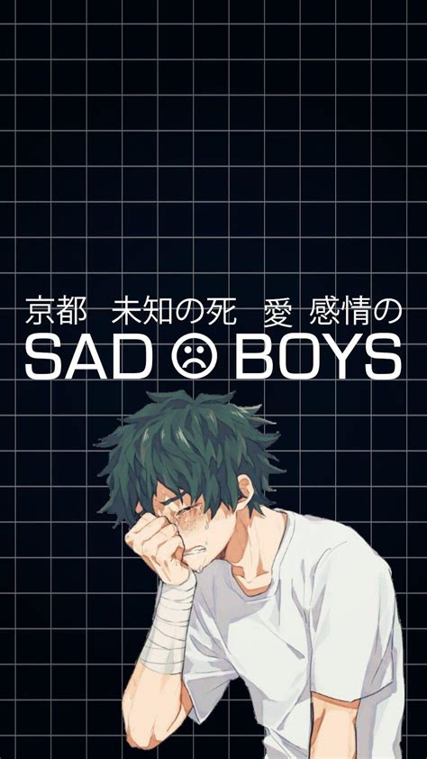Anime boy, crying, sad, blue hair, blue eyes, water; Sad Anime Boy Aesthetic Wallpapers - Wallpaper Cave