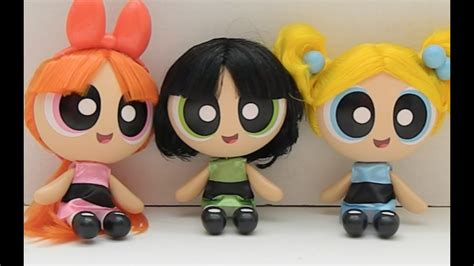 the powerpuff girls bubbles blossom buttercup deluxe doll toy review youtube