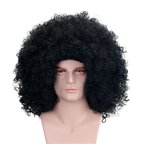 Halloween Clown Afro Wigs Black Explosive Head Synthetic Hair Custom