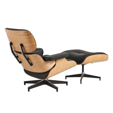 Replica Eames Plywood Chair And Stool Black Natural Glicks Furniture
