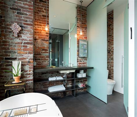 Rugged And Ravishing 25 Bathrooms With Brick Walls
