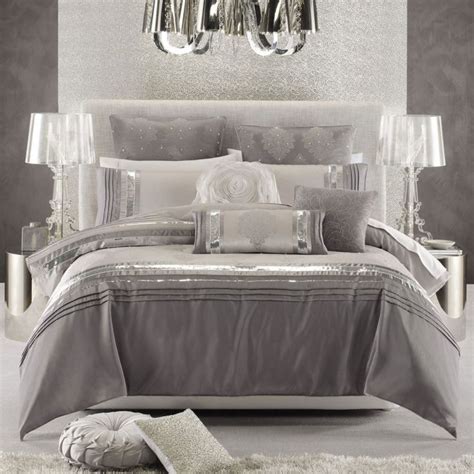 Nouveaux Ice Luxurious Glam Bedding Set Laurieflower Silver Bedroom