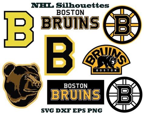 Boston Bruins Logo Bruins Silhouette Sports Silhouette Hockey