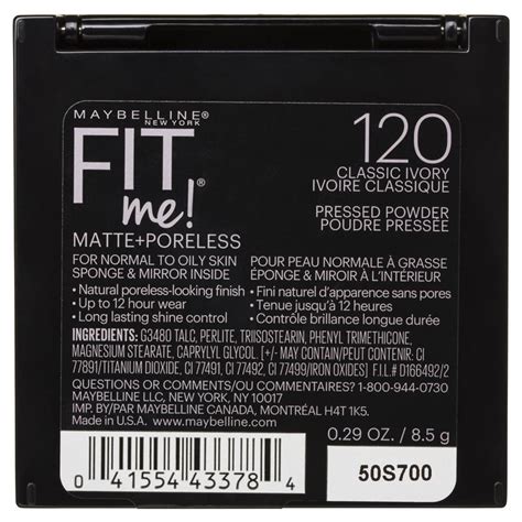 Buy Maybelline Fit Me Matte And Poreless Pressed Powder Classic Ivory