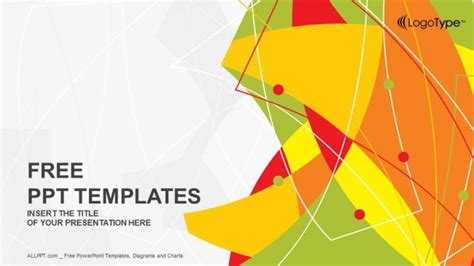 Abstract line vector PowerPoint Templates