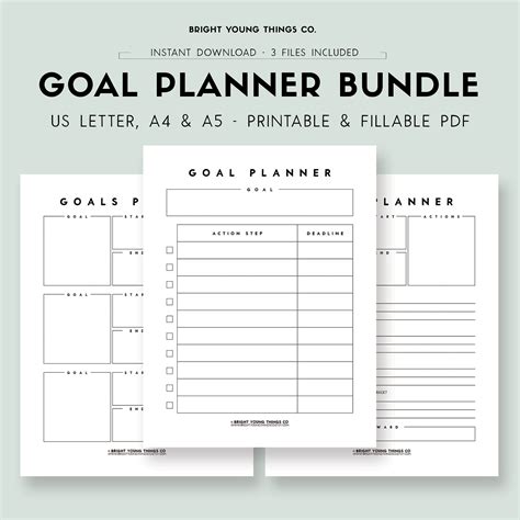 Printable Worksheets Printable Planner Printables Goals Planner